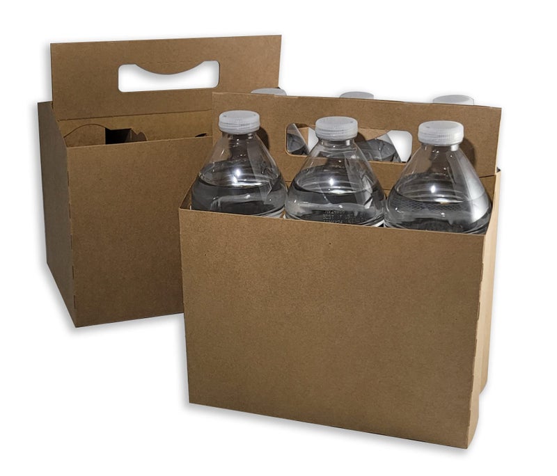 ICE N COLD 6pk Cardboard Carrier (Kraft, 50ct) | Holds 6pk 12oz Bottles | FAST SAME DAY SHIPPING - Image 3